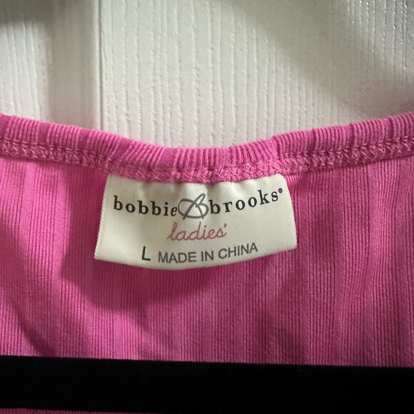 💥Bobbie Brooks Ladies Pink Blouse Tank Top Women’s size Large pretty barbiecore - Picture 3 of 7